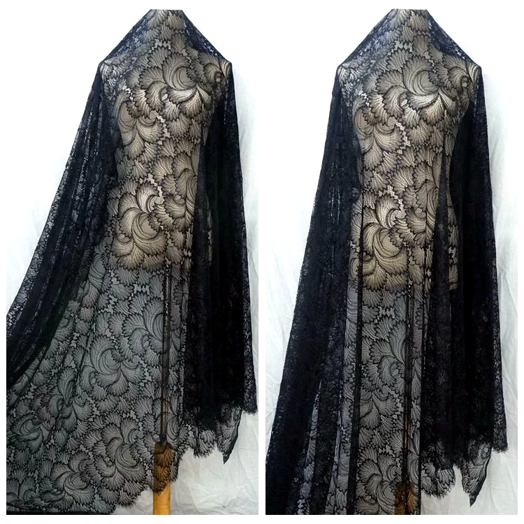 

Big Florals Thin & Quality Eyelash Chantilly Lace Fabric 2021