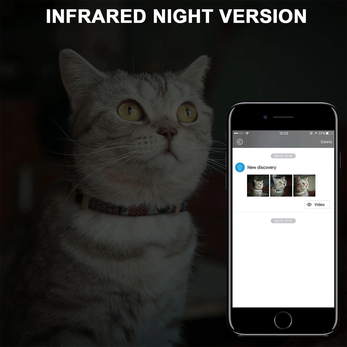 Беспроводная интеллектуальная IP камера беспроводная инфракрасная Ночная с