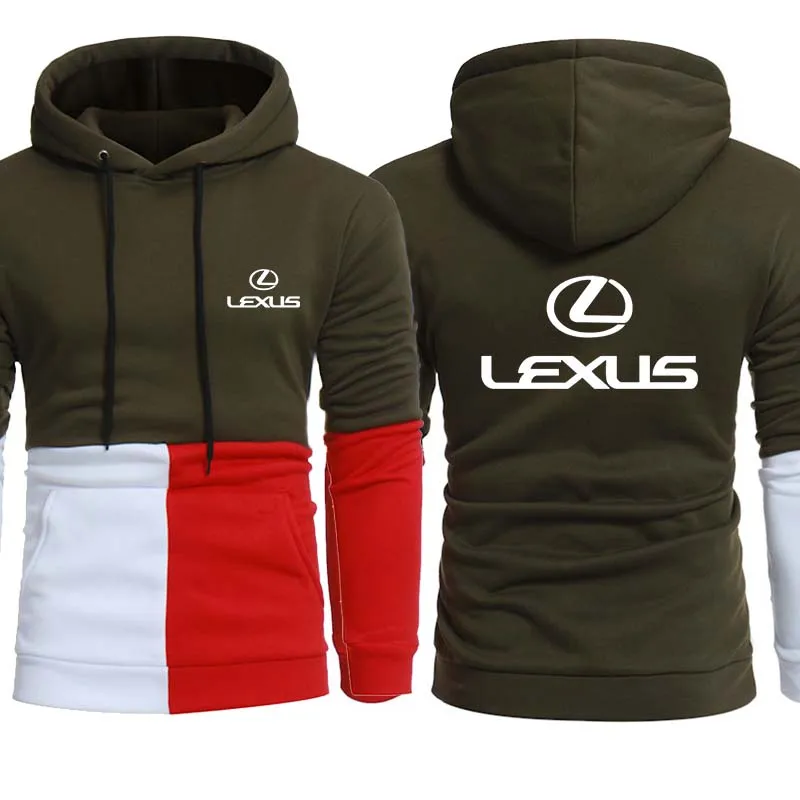 

Unisex Lexus Car Logo Printing Spring Autumn New Men's hoodie Fashion Stitching sweatshirt Cotton Men's hoodie