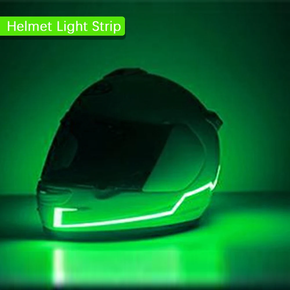 

Helmet Motorcycle Light Riding Signal EL Strip Flashing Durable Kit Bar DIY Helmet Led Strip Reflector Cold Light Film
