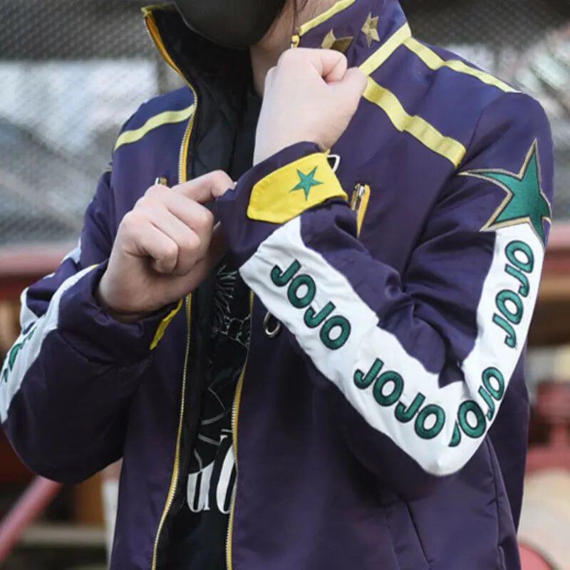 Мужская бейсбольная куртка форменная из аниме Невероятные приключения Джоджо