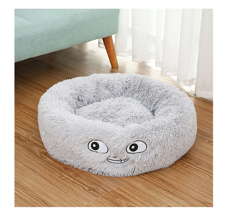 Кровать для кошек HOOPET, мягкая длинная плюшевая кровать для кошек, Лучшая кровать для домашних животных, для маленьких собак, кошек, гнездо, зимняя теплая спальная кровать, коврик для щенка