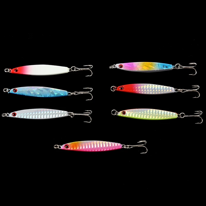 

7pcs Jigs Fishing Lures Sea Metal Crankbaits Fish Tackle 7cm 21g