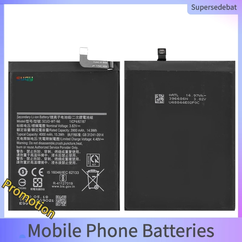 

Bateria for A10S A107F/DS for Honor Holly 2 Plus 4000mAh SCUD-WT-N6 Replacement Battery for Samsung Galaxy A20S SM-A2070 A207F/M