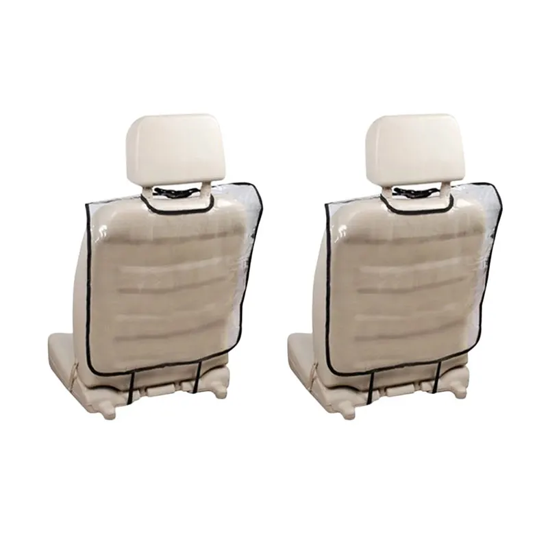 

2 шт. полезно для заднего сидения автомобиля, защитная крышка колодки кожаные чехлы для сидений автомобиля анти ногами коврик анти-удар ...