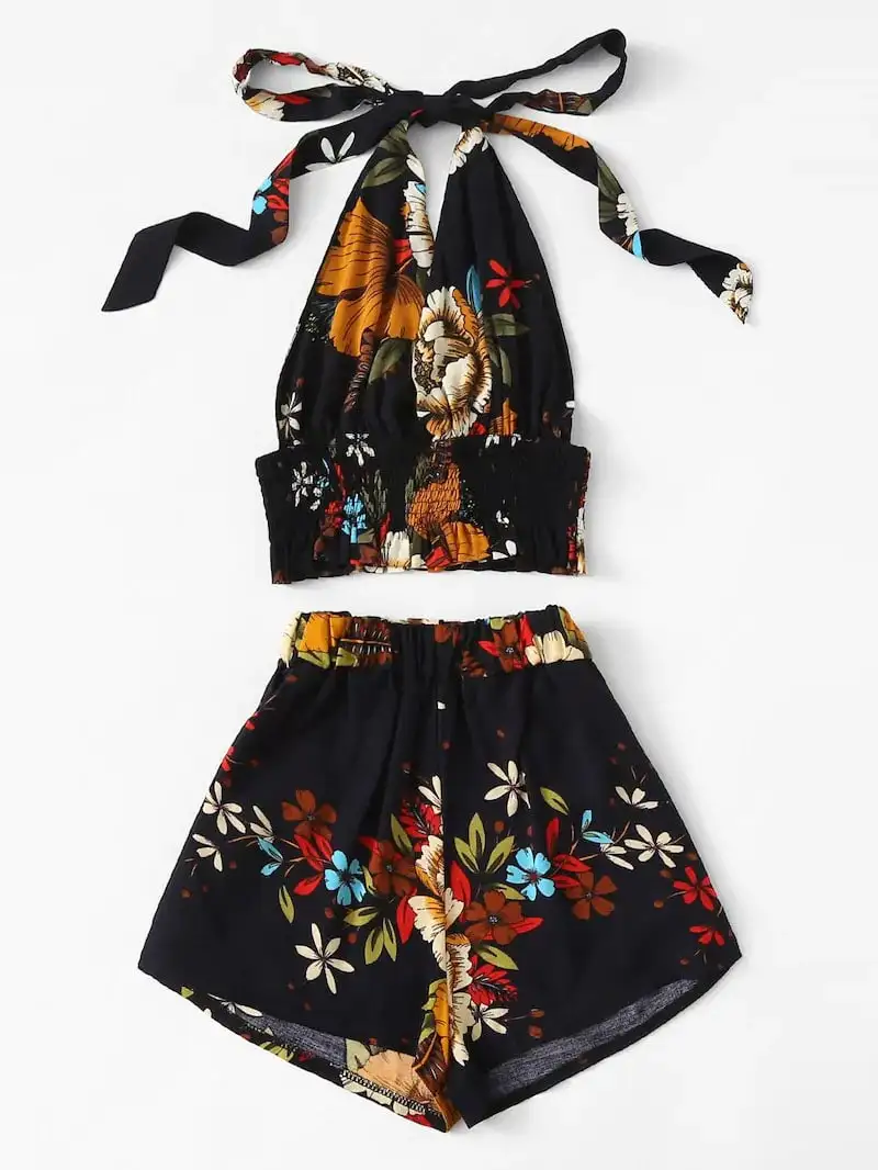 

Explosive Sexy Band Shorts Beach Suit