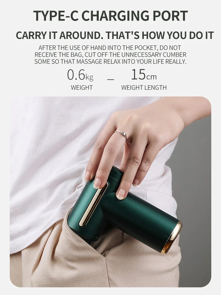 

LEMONWALD Massage Gun Deep Tissue Percussion Muscle Massager For Pain Relief Fascia Gun Electric Body Massager