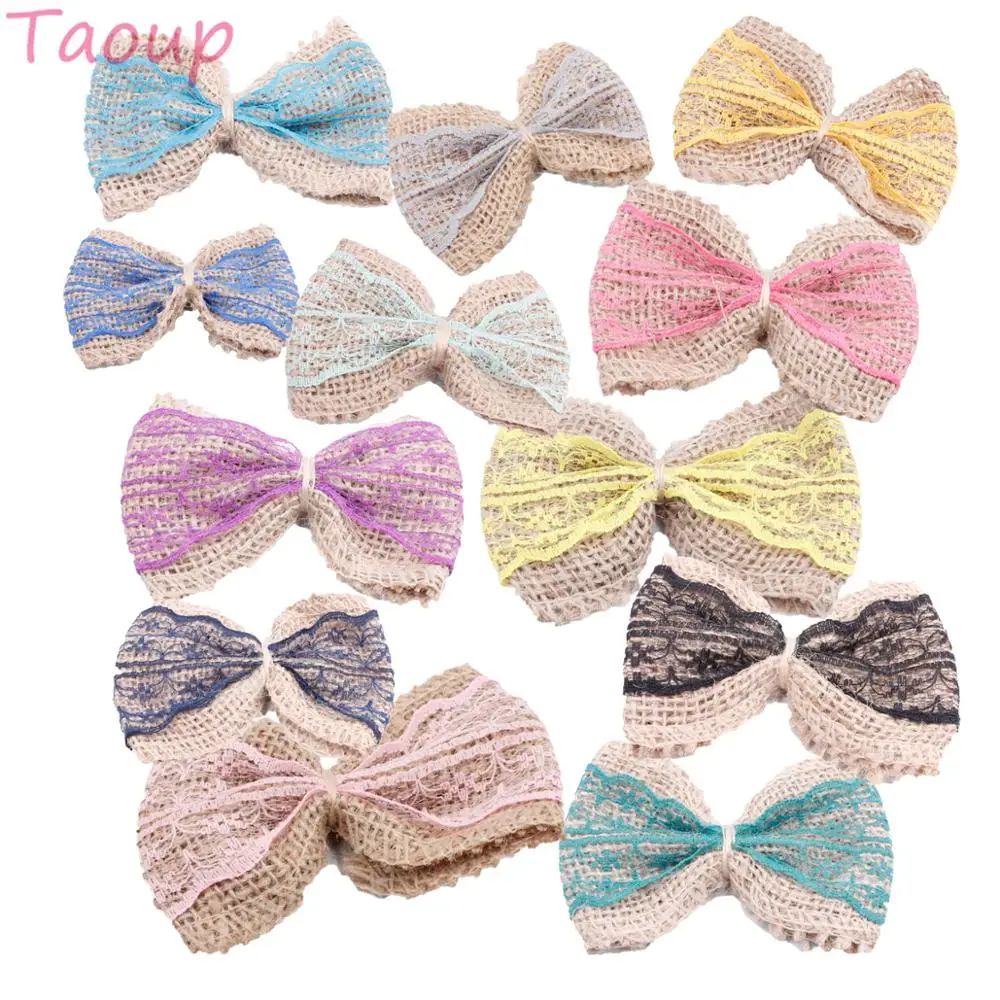 Taop 2 м холст из джута винтажные Свадебные аксессуары в рустикальном стиле цветная