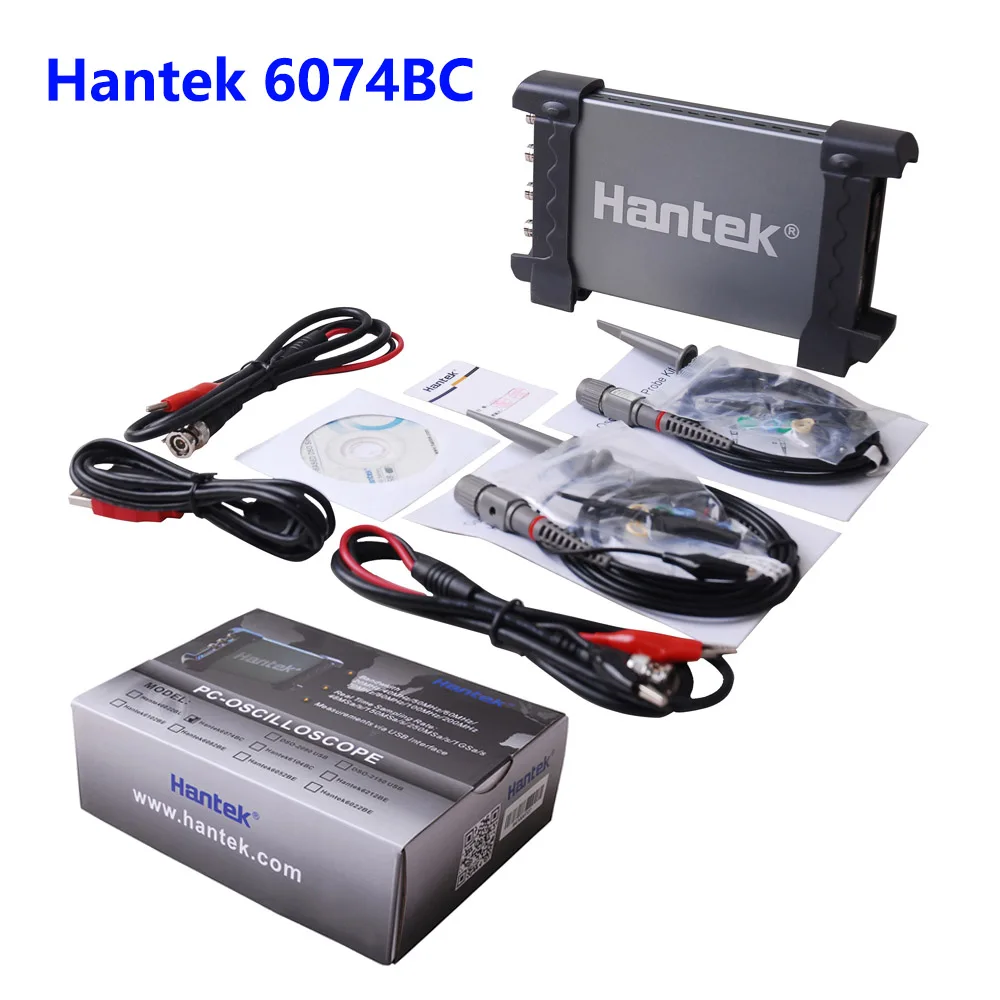Hantek 6074BC 70 МГц цифровой мультиметр-Осциллограф Логический анализатор usb-тестер 4-х канальный автомобильный Детектор
