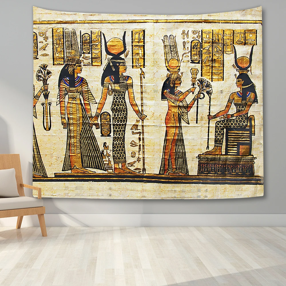 

Настенный Гобелен для гостиной, с изображением Древнего Египта, мифологии, египетских богов, фараонов, иероглифов, гобелен в египетском стиле
