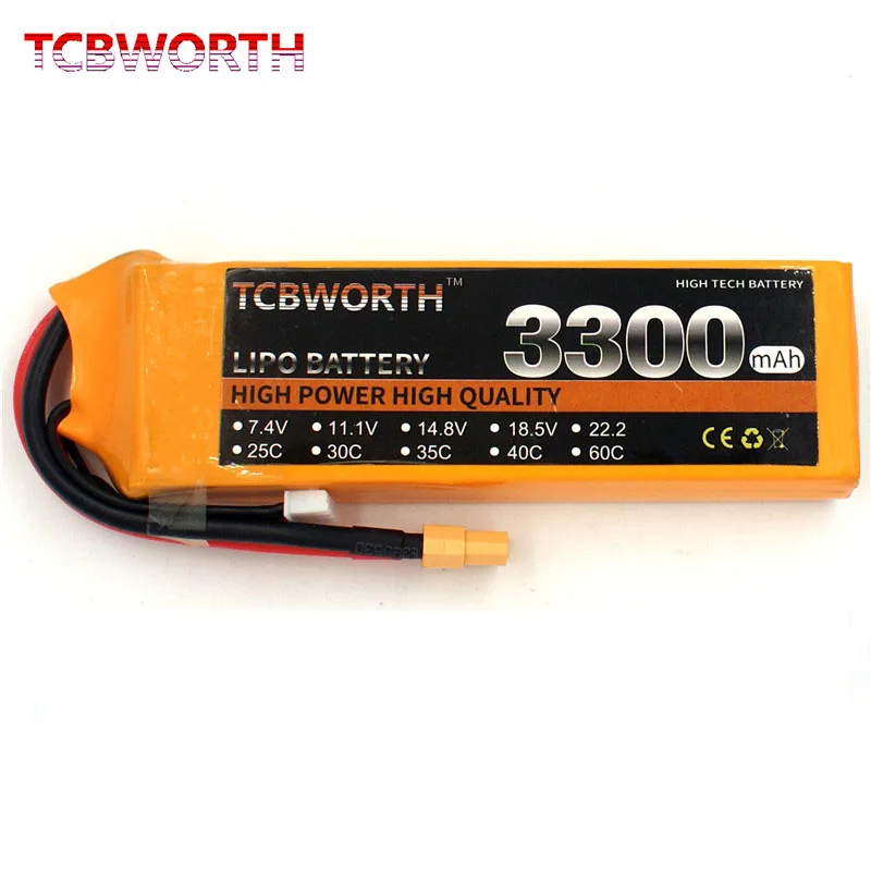 4S 14 8 V 3300mAh 25C RC LiPo батарея для радиоуправляемого самолета вертолета квадрокоптера