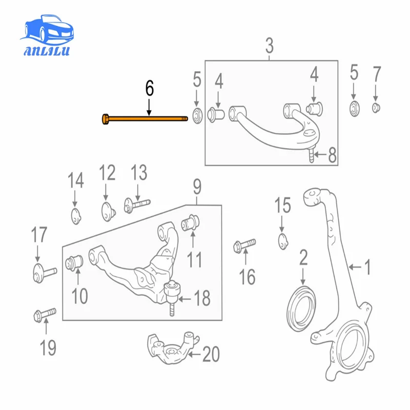 Подходит для 360 yota Fortuner Hilux GGN gun TGN Kun LAN50 60 15 25 35 верхний рычаг управления