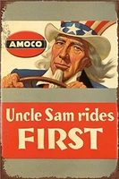 oulili metal sign uncle sam rides first tin sign retro plaque poster 8x12 inch wall decor