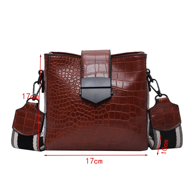 

New Fashion shoulder bag Luxury Crocodile Pattern Women Bucket Bag Messenger Bag High Quality Retro Simple Crossbody Bag Tote