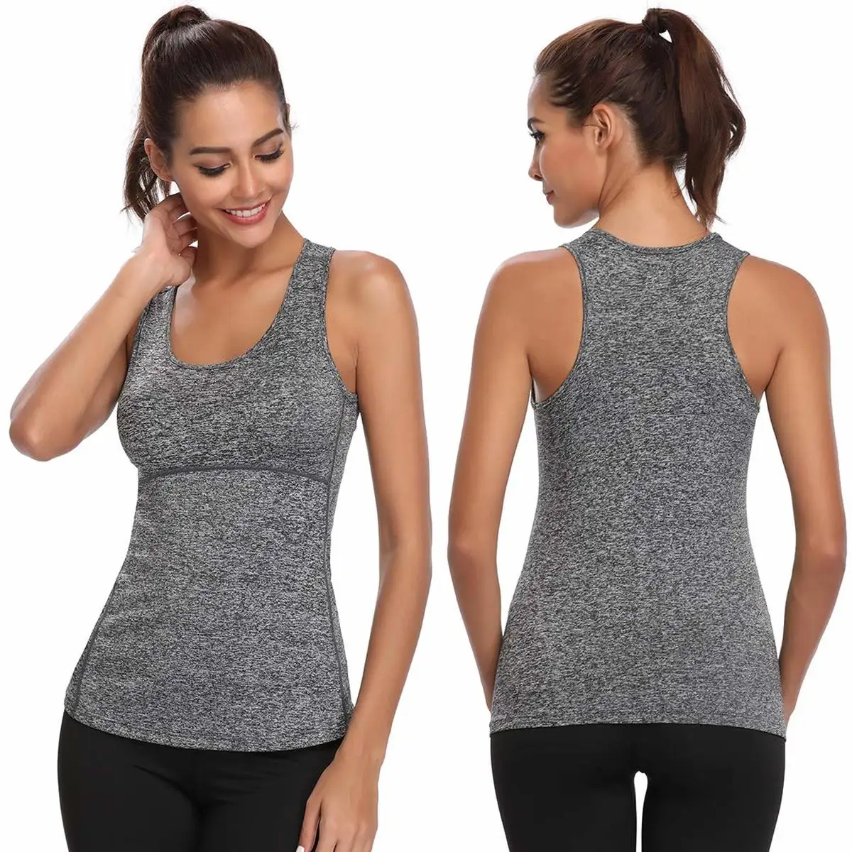Женский спортивный топ облегающий Топ без рукавов топы для тренировок