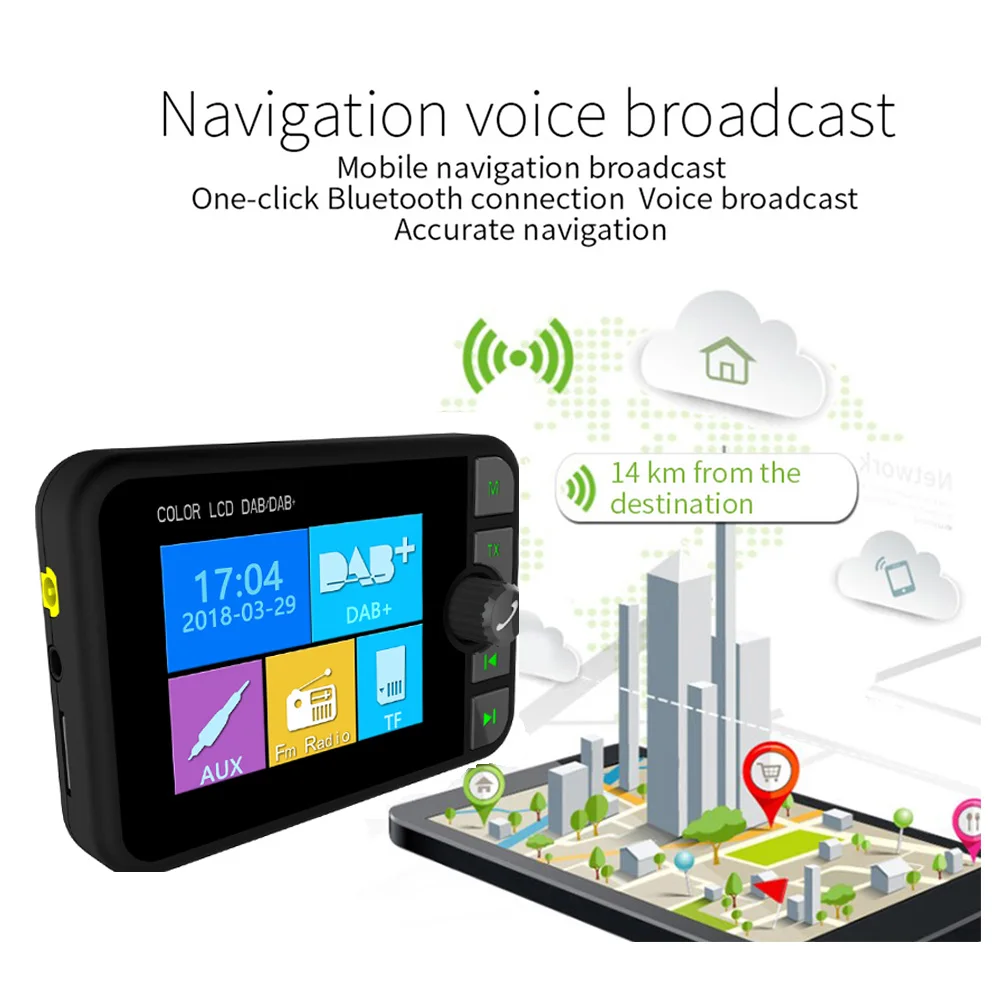 Автомобильный радиоприемник DAB + FM передатчик тюнер приемник с антенной MCX 3 5 мм