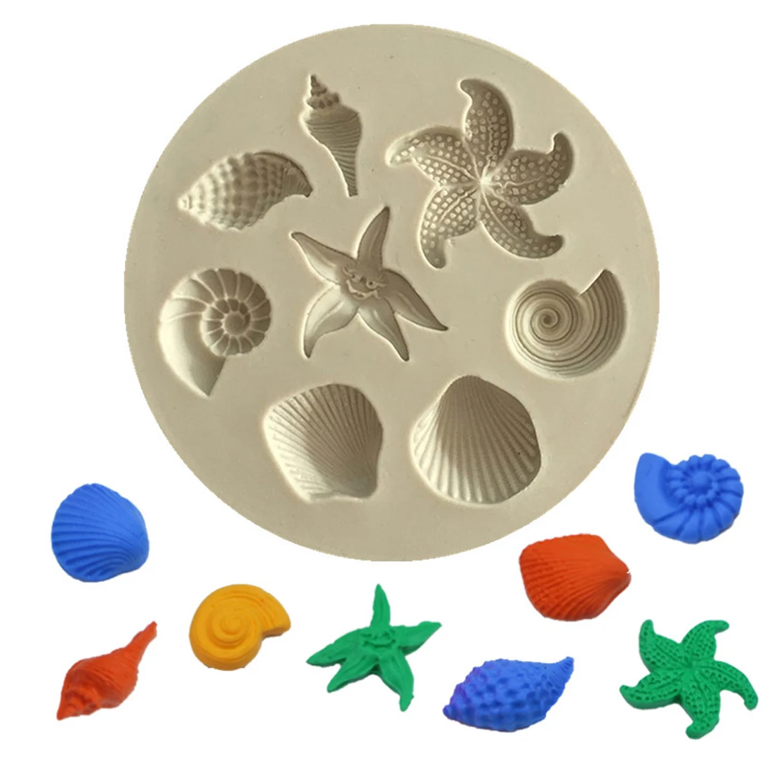 

Conch Sea Star Shell Silicone Cake Mold Kitchen DIY Tool Candy Biscuit Baking Fudge Mold DIY Cake Decoration Tool household tool