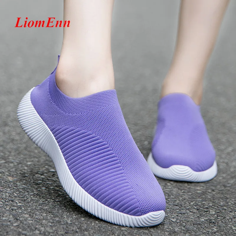 

Breathable Tenis Sock Sneakers Women Shoes Slip on Ladies Casual Running Shoes Woman Tennis Sport Shoes Flat Basket Plus Size 42