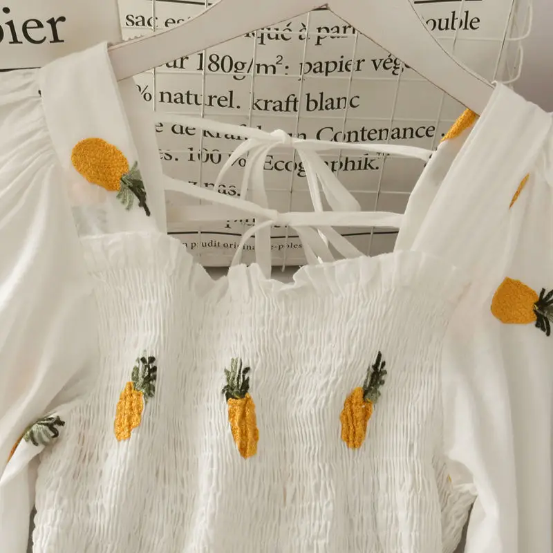 

strawberry dress Women's Summer vintage one-piece korean short-sleeved floral dress for girls white casual dresses dropshipping