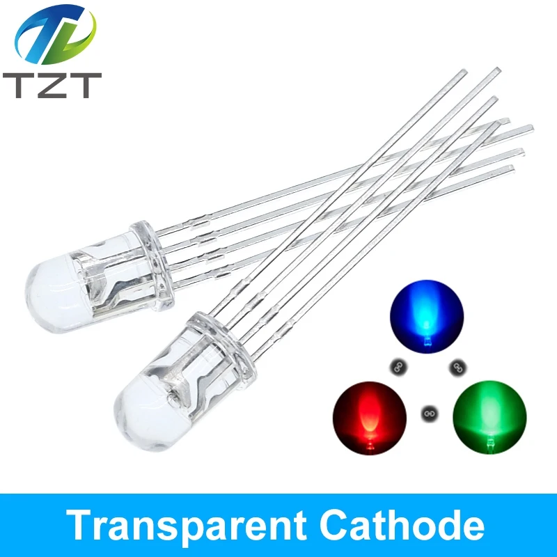 10 шт 5 мм RGB светодиодный общий анод/общий анод Tri Цвет излучающие диоды f5