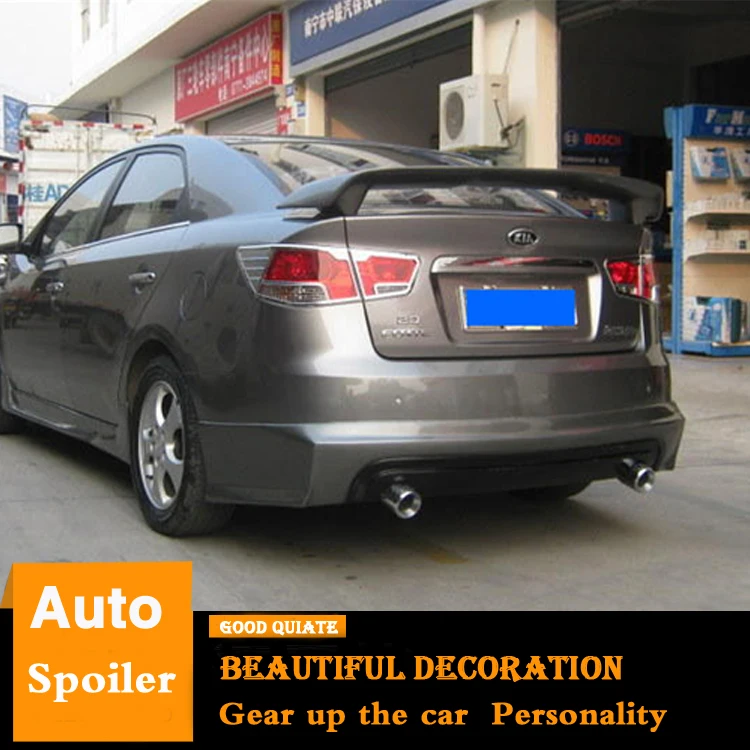 Спойлер для Kia Forte 2010 2013 спортивный спойлер из АБС пластика заднего крыла