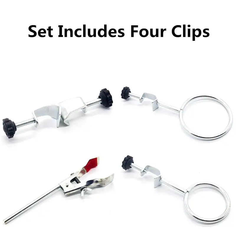 

1 SET Laboratory Stands Support and Laboratory Clamp Lab Clips Flask Clamps