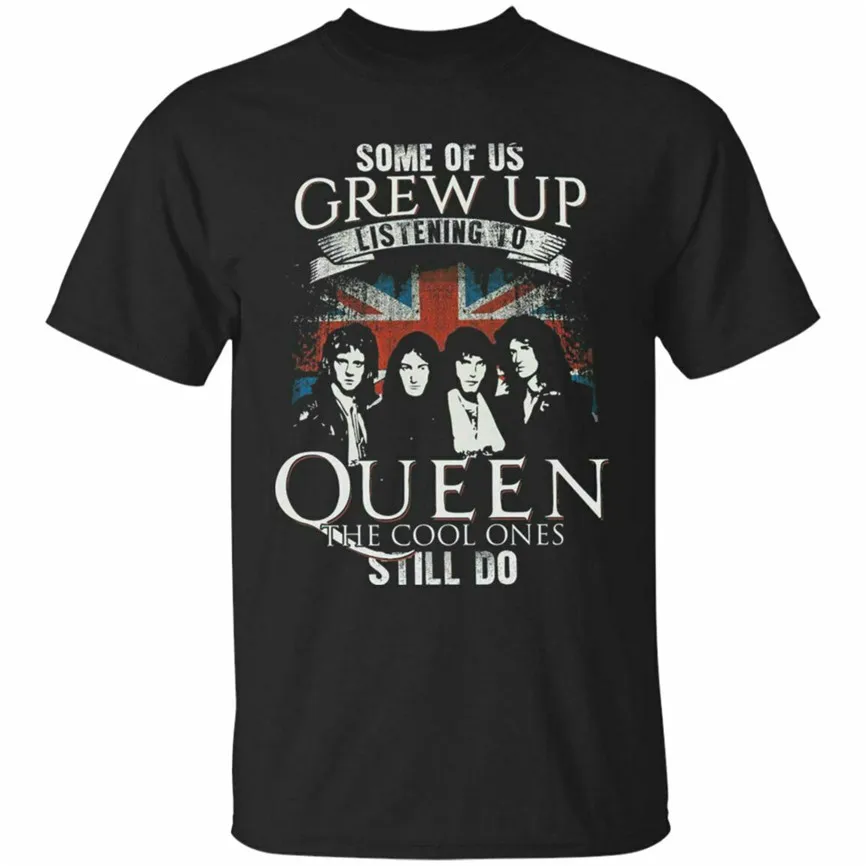 Черная футболка Фредди Меркьюри The queen Band с коротким рукавом Мужская одежда |