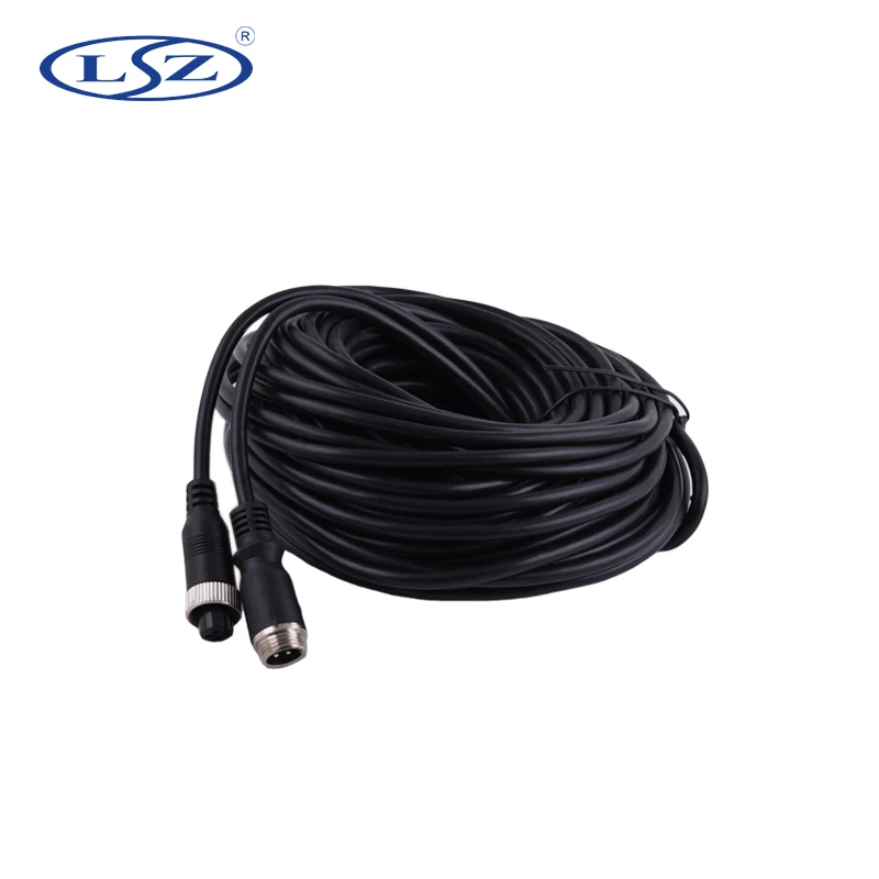 

LSZ 10 Meter Aviation Head Power Supply Audio and Video Wire 4P Vehicle Monitoring Shielding Waterproof for Taxi School Bus