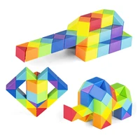 rainbow color magic ruler snake twist cube antistress educational toys for children gifts magic puzzle folding educational toys
