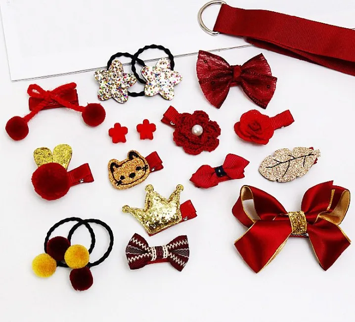 18 шт./компл. новые милые розовые и синие заколки для волос девочек детские повязки