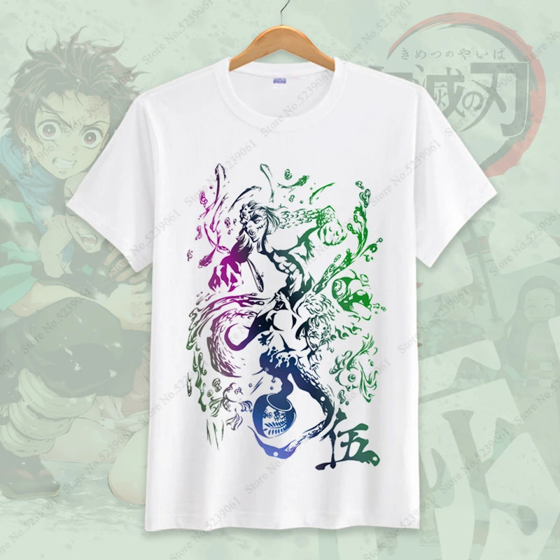 Demon Slayer Kimetsu No Yaiba/детская футболка для косплея; костюмы для мужчин и женщин; Японские футболки; топы; Kamado Tanjirou Nezuko; аниме; наряд - Цвет: 8