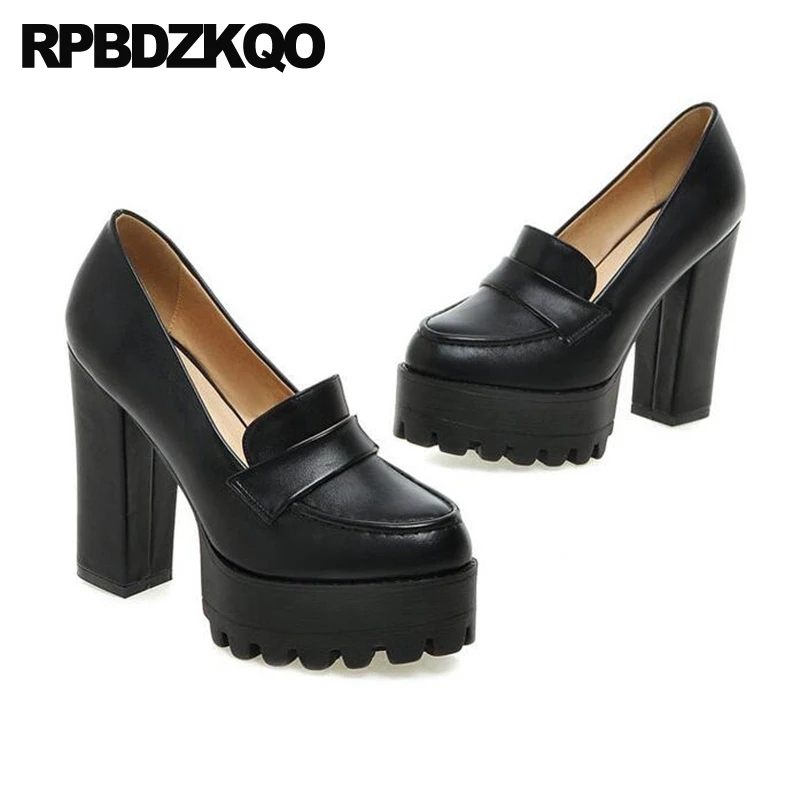 Туфли женские с круглым носком 12 см 5 дюймов в готическом стиле Фетиш насосы |