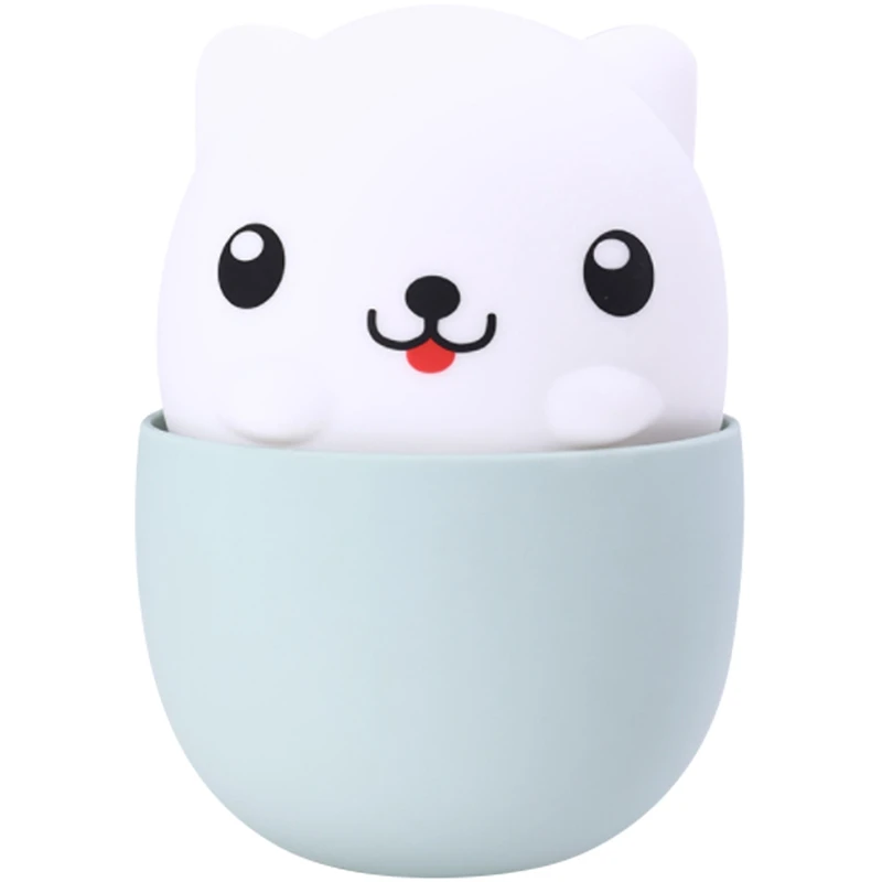 

Teacup Dog Night Light Cute Pet Cartoon USB Rechargeable Puppy Silicone Night Light Cute Pet Dog Bedside Light