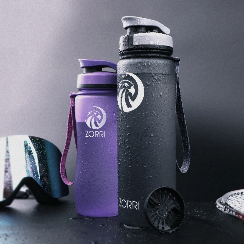 

ZORRI Sport Water Bottles BPA Free Portable Gym Anti-fall Leak-proof Large Capacity Fitness Kettle Tritan Plastic Fast Shipping