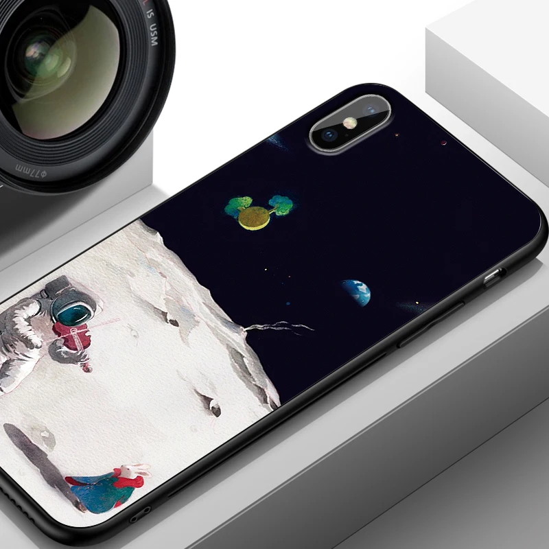 Для iphone 6 6s plus + чехол силиконовая задняя крышка для 5 5s с узором 6plus телефона s