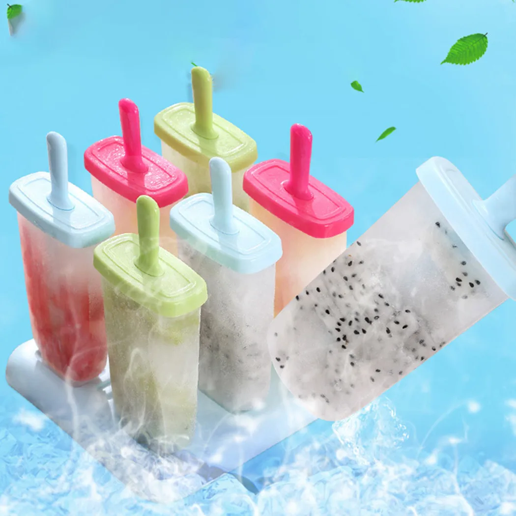 

6pcs/set Ice Lolly Moulds Gelatin Ice Ice Cream Juices Lolly Non-Spill
