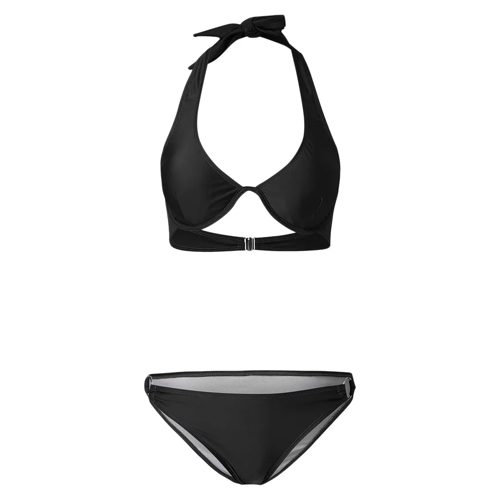 Женский купальник Леопардовый Гавайский принт пуш ап сексуальный бикини набор