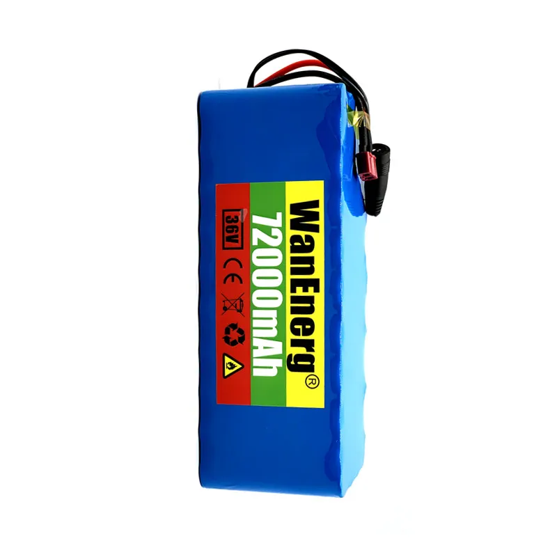 

2021 Original 36V battery 10S4P 72Ah battery pack 500W high power battery 42V 72000mAh Ebike electric bike BMS+42V2A Charger