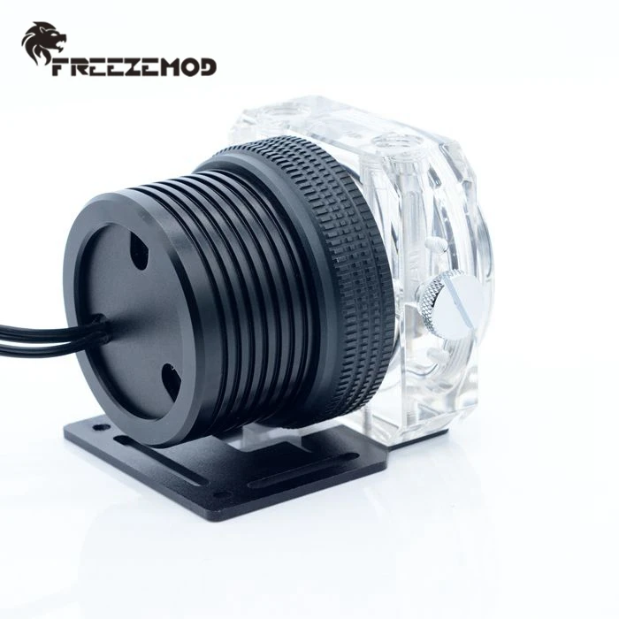 FREEZEMOD внутренний D5 PC насос водяного охладителя металлический бронированный набор Магнитная подвеска прозрачный PWM RGB AURA водяное охлаждение. PU-GTD5