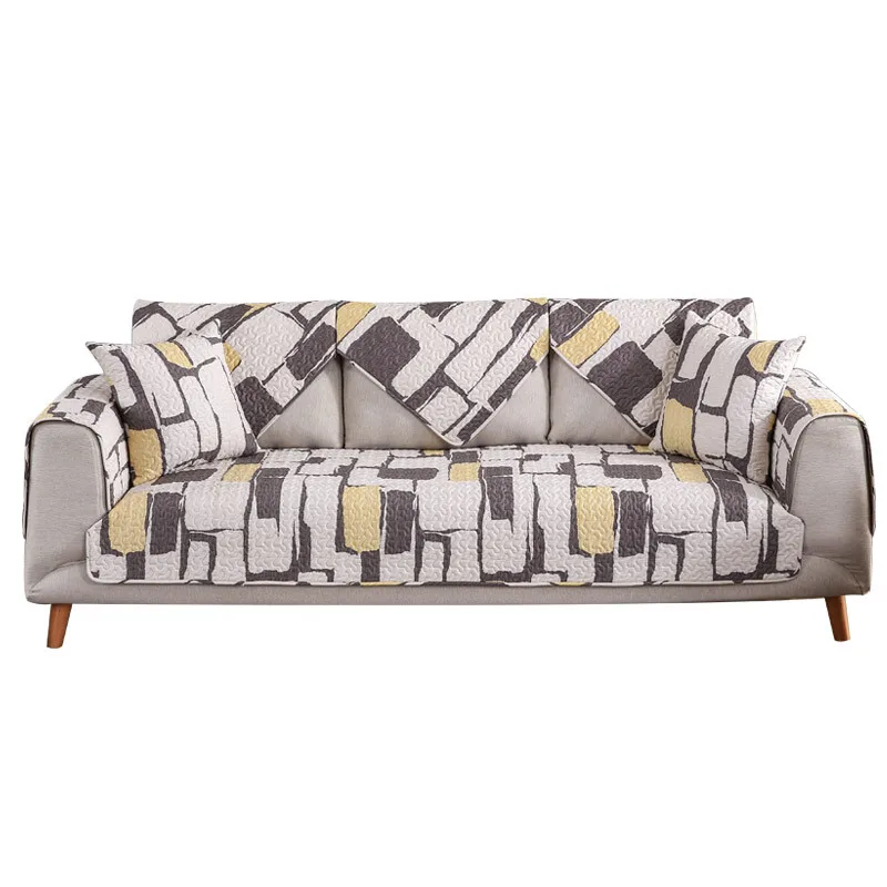 

Soft and Smooth Quilted Quick Drape Reversible Faux Suede Plush Furniture Cover with Elastic Straps, Prevent Stains/Spills