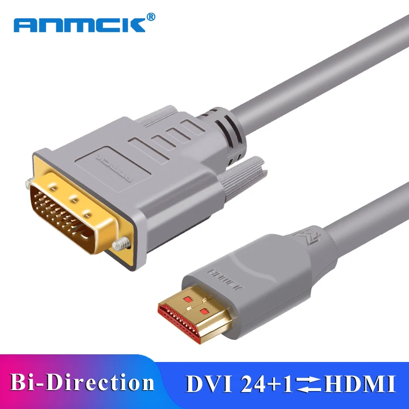 Anmck DVI на HDMI кабель двунаправленный D 24 + 1 со штыревыми соединителями обоих концах