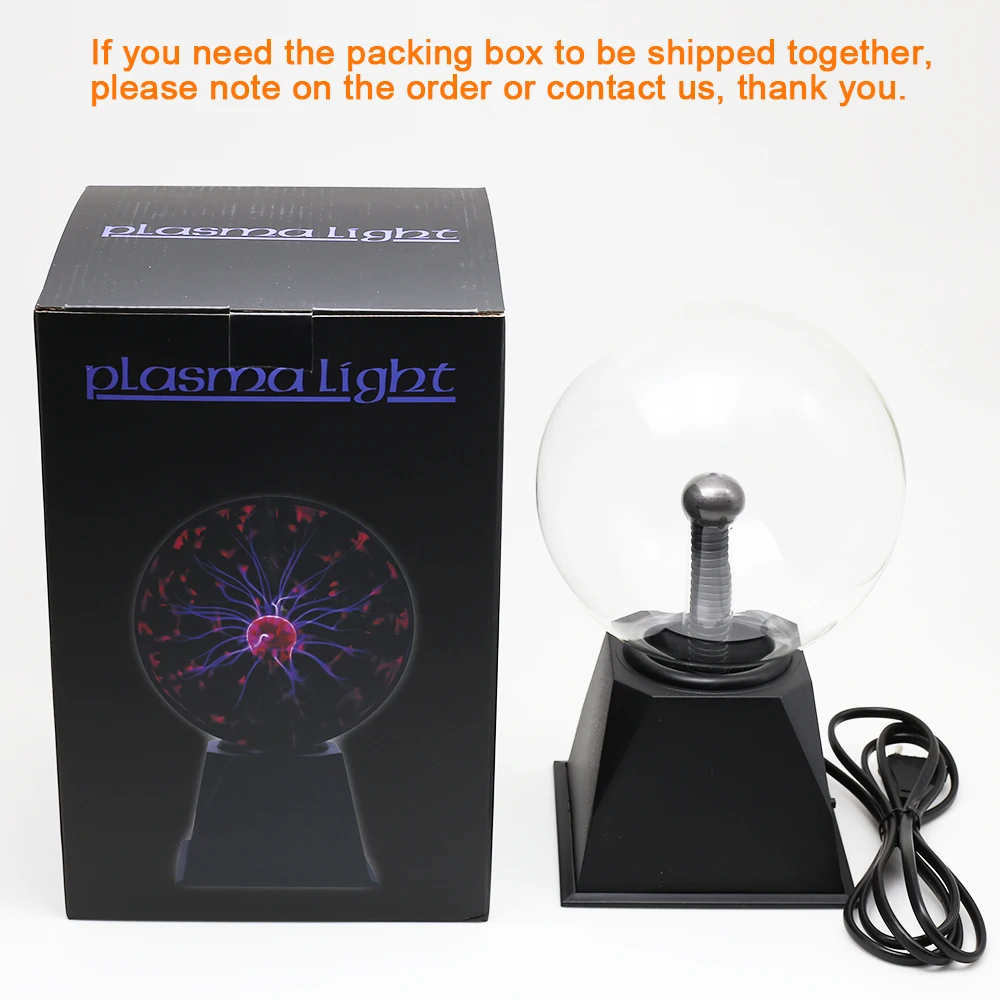 Новинка Ночной светильник волшебный плазменный сенсорный стеклянный шар s 220 В