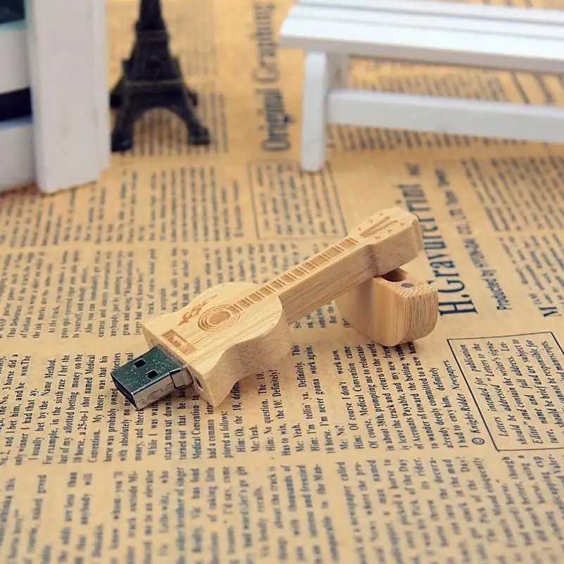 Новая горячая распродажа деревянный Гитары карту флэш памяти с интерфейсом usb