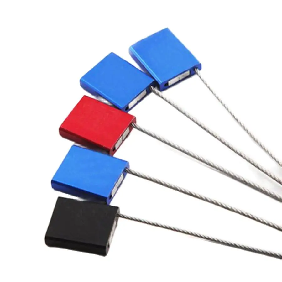 

10pcs Hot Sale Long Aluminum Alloys Lock Body Security Wire Seal Container 26mm*22mm Cable Tie 20cm 30cm 40cm Wholesale