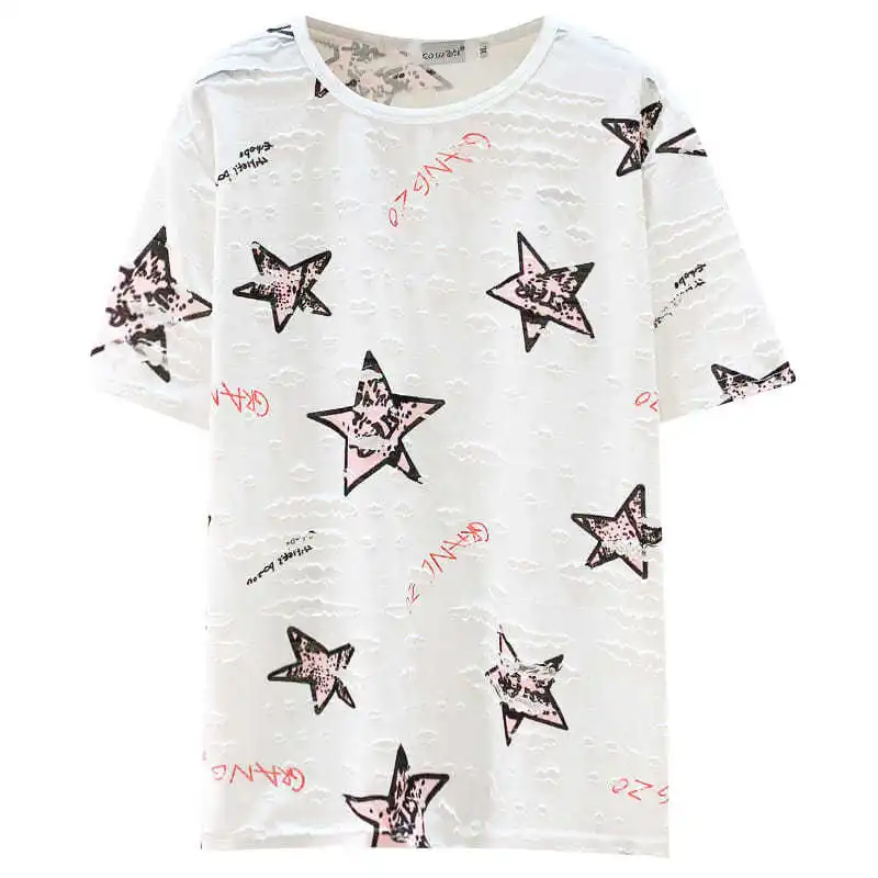 

Cotton Slimming Top plus Size Women's Summer New 2021 Short Sleeve T-shirt Graphic Tees Women Harajuku Shirt