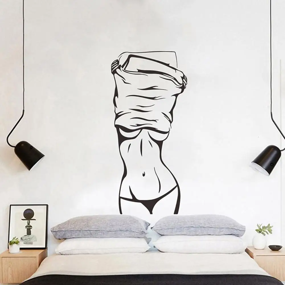 1Pcs Sexy Women Figure Wall Sticker Bedroom Decor 26.6x57cm Stickers For Home Living Room Decoration | Дом и сад