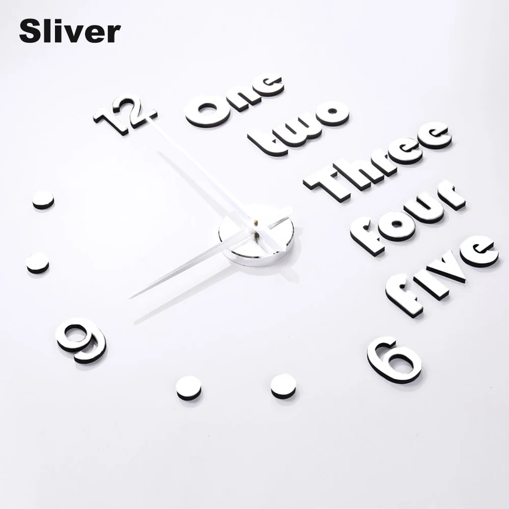 Настенные часы из металла кварцевые наручные 3d Diy украшения дома Акриловые