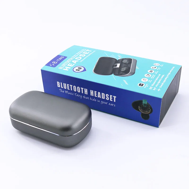 

Wireless S8 TWS Earphone Bluetooth Headphones Sport Stereo Earbuds Mic Charging Box Blutooth Headset In Ear Bluetooth Earphones