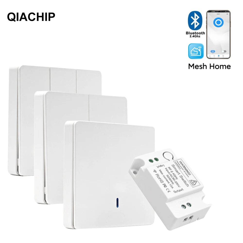 

QIACHIP Remote Control Switch Wireless Wall Panel interruptor Domotica Bluetooth rf 2.4GHz Smart home for lamp ligh difoda Remo