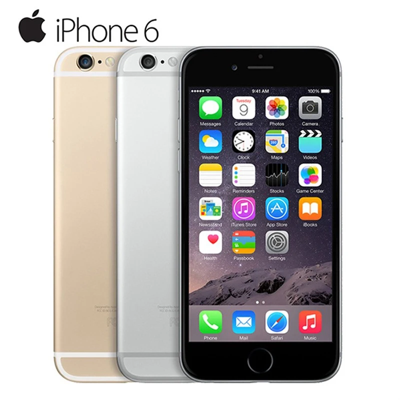 Отремонтированный Смартфон Apple iPhone 6, 1 ГБ ОЗУ, 16 Гб ПЗУ, 4,7 МП, LTE камера, отпечаток пальца, разблокирован, дюймов, мобильный телефон, Wi-Fi, gps, 4G